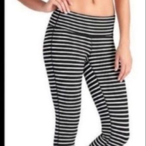 Striped athleta crop leggings
